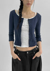 Allneu Henley Neck Star Dot Sleeveless Top