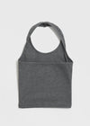 Rachit Ribbed Crop Halter Sleeveless Top