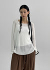 Heybin Summer Loose Fit Boat Neck Knit