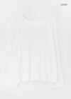 Heybin Summer Loose Fit Boat Neck Knit
