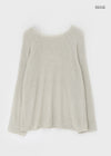 Heybin Summer Loose Fit Boat Neck Knit