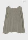 Heybin Summer Loose Fit Boat Neck Knit