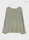 Heybin Summer Loose Fit Boat Neck Knit