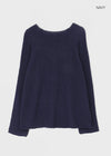 Heybin Summer Loose Fit Boat Neck Knit