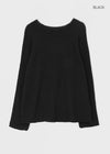 Heybin Summer Loose Fit Boat Neck Knit