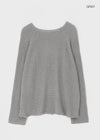 Heybin Summer Loose Fit Boat Neck Knit