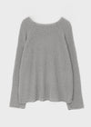 Heybin Summer Loose Fit Boat Neck Knit