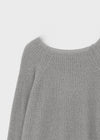 Heybin Summer Loose Fit Boat Neck Knit