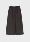 Queshion Back Banding Slit Nylon Long Skirt