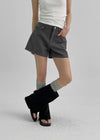 Shearling Cotton Shorts