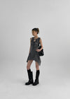 Fezzle Strap Asymmetric Mini Dress