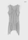 Fezzle Strap Asymmetric Mini Dress