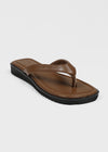 Dovki Square Leather Thong Sandals