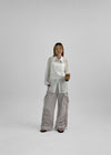 Langtree Nylon Shirring Two-Way Cargo Pants