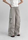 Langtree Nylon Shirring Two-Way Cargo Pants