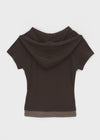 [MADE] Camora Hooded Two-tone Short Sleeve T-shirt