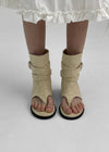 Nouton Linen Buckle Mid Boots