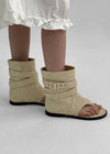 Nouton Linen Buckle Mid Boots