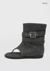 Nouton Linen Buckle Mid Boots