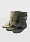 Nouton Linen Buckle Mid Boots
