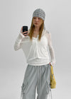 Fekle Tencel V-Neck Summer Cardigan