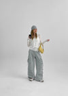 Langtree Nylon Shirring Two-Way Cargo Pants