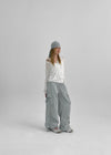 Langtree Nylon Shirring Two-Way Cargo Pants