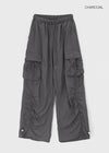 Langtree Nylon Shirring Two-Way Cargo Pants