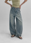 Lobtwo Washed Wide Denim Pants