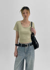 Lobtwo Washed Wide Denim Pants