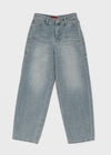 Lobtwo Washed Wide Denim Pants