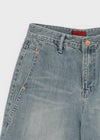 Lobtwo Washed Wide Denim Pants