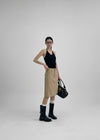 [MADE] Kipki Buckle Cotton Midi Skirt