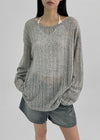 Craving Summer Linen Ribbed Long Sleeve Tee