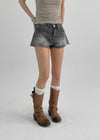 Tiyung Distressed Camo Short Denim Pants