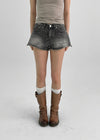 Tiyung Distressed Camo Short Denim Pants