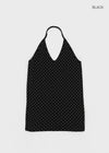 Carinang Dot Halter Sleeveless Top