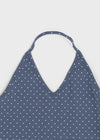 Carinang Dot Halter Sleeveless Top
