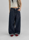 Levond Nonpade Wide Denim Pants