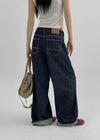 Levond Nonpade Wide Denim Pants