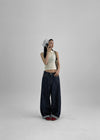 Levond Nonpade Wide Denim Pants