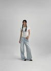 Melking Slim Shirring Short Sleeve Tee