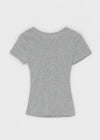 Melking Slim Shirring Short Sleeve Tee