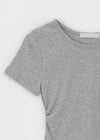 Melking Slim Shirring Short Sleeve Tee