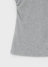 Melking Slim Shirring Short Sleeve Tee