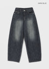 Elton Summer Washing Wide Denim Pants