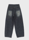 Elton Summer Washing Wide Denim Pants