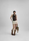 Hevill Tiered Mini Skirt Pants