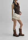 Hevill Tiered Mini Skirt Pants