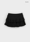 Hevill Tiered Mini Skirt Pants